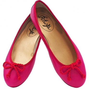 Ballerinas NeonPink-Rot aus Nappaleder by Petruska